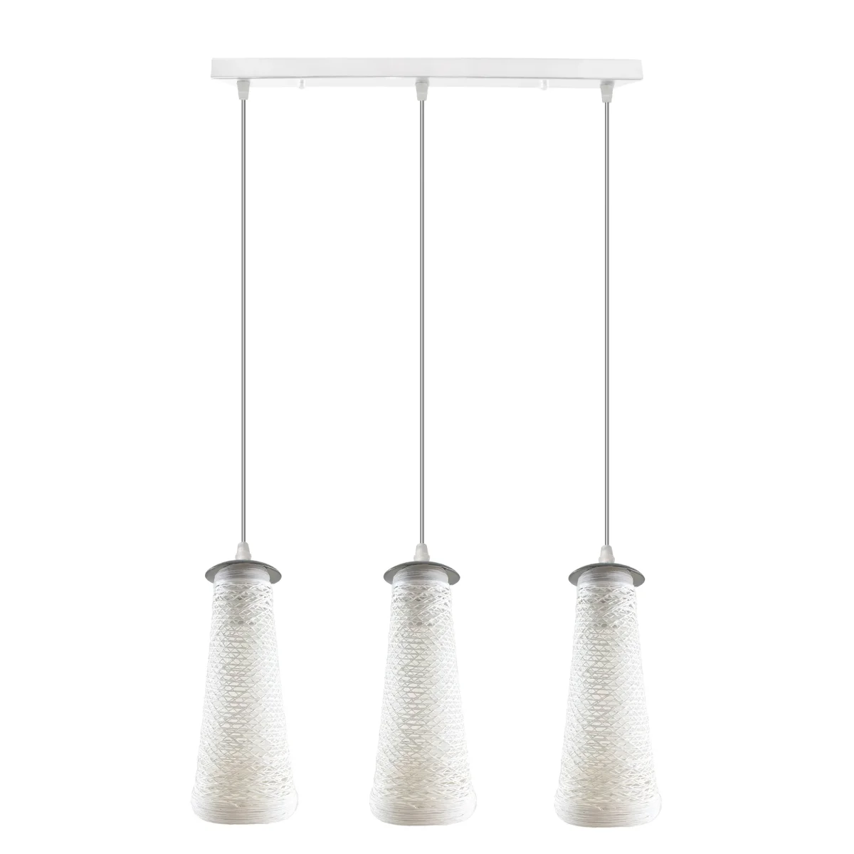 White Woven Twine Ceiling Pendant Shade E27 cord Hanging Light~4212 - Image 6