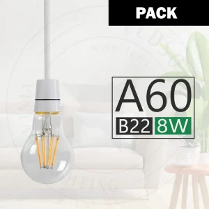 LED Bayonet A60 8W Vintage B22 Dimmable Bulb Cool White Light Bulb~4096