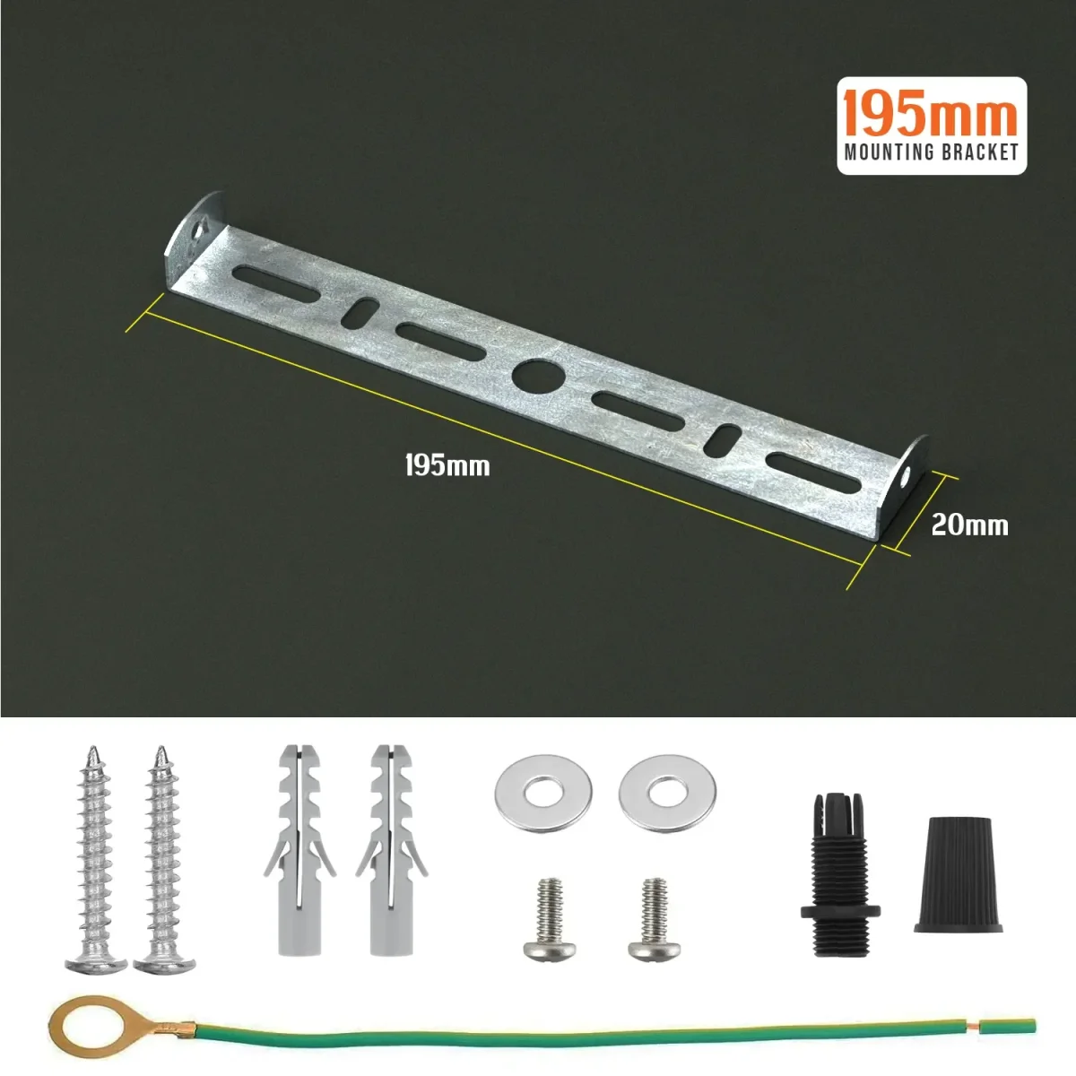 195mm Ceiling Rose Strap Side fitting Bracket~2403