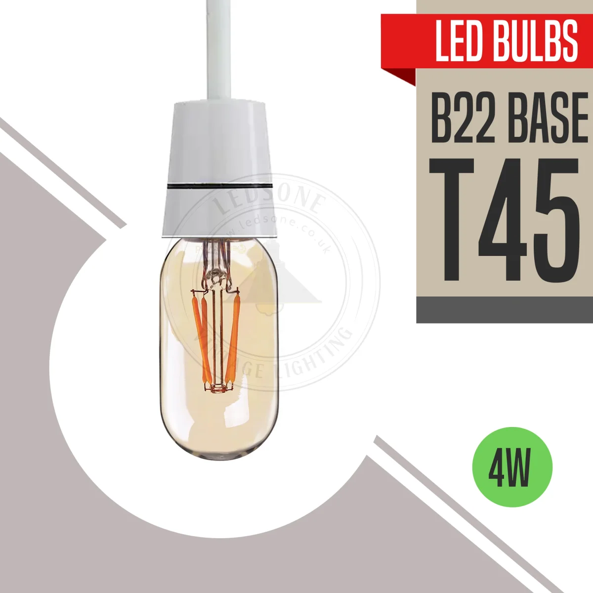 B22 4W T45 LED Light Bulb Dimmable Vintage Filament Light Bulbs ~3077 - Image 4