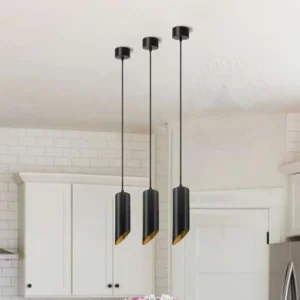 Black Inner Gold GU10 Tube Pendant Light 20cm/30cm/40cm~4593