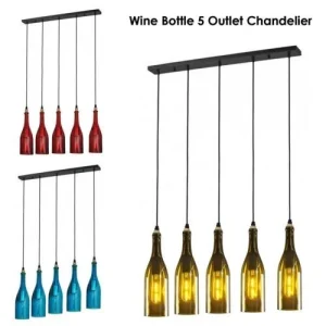 Industrial Retro Wine Bottle Cluster Pendant Light E27~2205